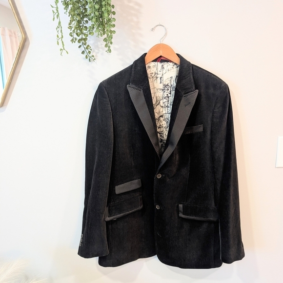 Robert Graham Other - Robert Graham Black Velvet Blazer with Elegant Trim